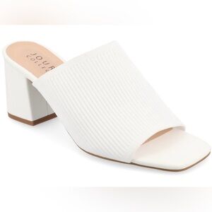 Journee Collection - Lorenna Mule - White - Women's Size 9